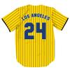 TIFIYA 24 Baseball Jersey Softball Short Sleeve Button Shirts for Young Men Women T098-Yellow2-L view 1