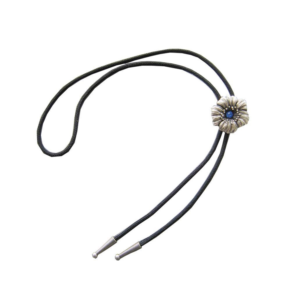 ARTICAL HEART Rhinestones Dream Flower Western Cowboy Rodeo Bolo Tie