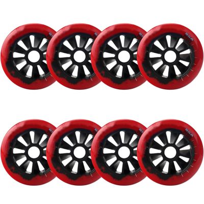 UZIAH 85A Inline Skate Wheels Indoor Outdoor Inline Skate Replacement Wheel 90Mm 100Mm 110Mm Speed Skate Wheels 8 Pcs,Red,110mm