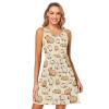 ALAZA Funny Capybaras Women Summer Dresses Casual Sleeveless Sundress with Pockets Tank Dress S Multicoloured view 1