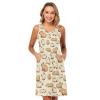 ALAZA Funny Capybaras Women Summer Dresses Casual Sleeveless Sundress with Pockets Tank Dress S Multicoloured view 3
