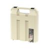 Fudogiken Cassette Cylinder, Storage Case, 3 Pieces, Handles, Can Store Caps, Portable, Storage, Outdoor, Ivory view 1