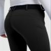 FitsT4 Sports Girls Winter Riding Breeches Kids Fleece Horse Riding Pants Knee-Patch Equestrian Schooling Tights Pockets Black X-Large view 2