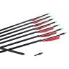 500 Spine Arrows 30 Inch Carbon Arrows 4" Turkey Feather Archery Target Practice Hunting Arrows with for Recurve Bow Long Bow view 2
