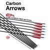 500 Spine Arrows 30 Inch Carbon Arrows 4" Turkey Feather Archery Target Practice Hunting Arrows with for Recurve Bow Long Bow view 3