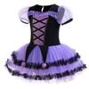 MYRISAM Princess Leotards for Girls Ballet Dance Tutu Skirted Ballerina Dress Birthday Party Halloween Witch Costume Purple view 2