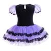MYRISAM Princess Leotards for Girls Ballet Dance Tutu Skirted Ballerina Dress Birthday Party Halloween Witch Costume Purple view 3