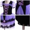 MYRISAM Princess Leotards for Girls Ballet Dance Tutu Skirted Ballerina Dress Birthday Party Halloween Witch Costume Purple view 4