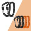 12kn (2697 lbs) and 42kn (9441 lbs) Carabiners Bundle: UIAA Certified 42kn Screwgate Locking Climbing Caribeaner Clips - Heavy Duty 12kn Hammock Caribiniers for Camping and Dog Lesh view 1