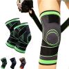 Hutena Rodillera Pro, Knee Compression Sleeve, Hutena Rodillera Professional Knee Brace with Pressure Strap, Knee Support for Running, Fitness (Green,M) view 1