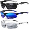DioKiw 3PACK Sports Polarized Sunglasses for Men Cycling Running Fishing UV400 Protection Sun Glasses Lightweight Half Frame Goggles view 1