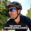DioKiw 3PACK Sports Polarized Sunglasses for Men Cycling Running Fishing UV400 Protection Sun Glasses Lightweight Half Frame Goggles view 2