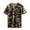DGHM-JLMY Men's Camo Summer T-Shirt Camouflage Casual V-Neck Short Sleeve T-Shirt Fitness Stretchy V Neck Camo T-Shirt (Coffee,Medium) view 1