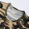 DGHM-JLMY Men's Camo Summer T-Shirt Camouflage Casual V-Neck Short Sleeve T-Shirt Fitness Stretchy V Neck Camo T-Shirt (Coffee,Medium) view 3