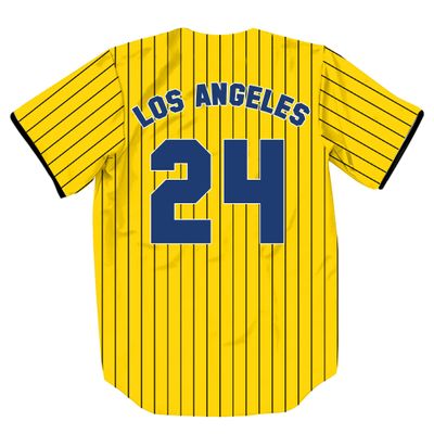 TIFIYA 24 Baseball Jersey Softball Short Sleeve Button Shirts for Young Men Women T098-Yellow2-XXXL