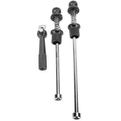 POCREATION Security Skewers, Security Skewers Aluminum Alloy Road Anti Theft Quick Release Skewers Wheel Locking Skewers for Trail Riding Trainers (Black)