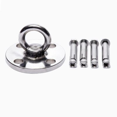Chirp Wheel Yoga Back Wheel Circus Aerial Equipment, 80 85 90 95 100 cm Aerial Ring Set for Gymnastics Dance Fitness Training, Lightweight Stainless Steel Yoga Hoop Swing(Size:3mm Ceiling Anchor)