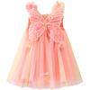 AGQT Baby Girls Tulle Tutu Dress Sleeveless Toddler Butterfly 3D Flower Print Back Girls Dresses Birthday Holiday Wedding Layered Lace Dress Rainbow Pink Size 12-18M view 1