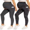Fotociti Maternity Leggings with Pockets Over Belly Pregnancy Yoga Pants view 1