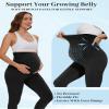 Fotociti Maternity Leggings with Pockets Over Belly Pregnancy Yoga Pants view 2