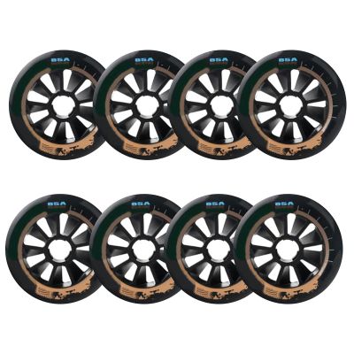 UZIAH 85A Inline Skate Wheels Indoor Outdoor Inline Skate Replacement Wheel 90Mm 100Mm 110Mm Speed Skate Wheels 8 Pcs,Black,100mm