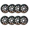 UZIAH 85A Inline Skate Wheels Indoor Outdoor Inline Skate Replacement Wheel 90Mm 100Mm 110Mm Speed Skate Wheels 8 Pcs,Black,100mm view 1