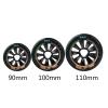 UZIAH 85A Inline Skate Wheels Indoor Outdoor Inline Skate Replacement Wheel 90Mm 100Mm 110Mm Speed Skate Wheels 8 Pcs,Black,100mm view 3