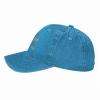 Stop Asking Why I'm Crazy I Don't Ask Why You're So Stupid Hat Funny Cotton Washed Cowboy Baseball Cap Adjustable Unisex Dad Hats Blue view 3