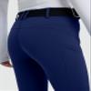 FitsT4 Sports Girls Winter Riding Breeches Kids Fleece Horse Riding Pants Knee-Patch Equestrian Schooling Tights Pockets Blue Large view 2