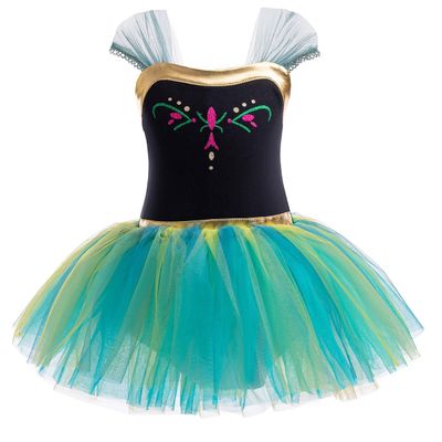 MYRISAM Anna Princess Leotards for Girls Ballet Dance Tutu Skirted Ballerina Dress Birthday Fancy Party Halloween Costumes