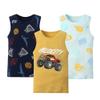 AQEACARMON Baby Boys' Tank Tops Car Dinosaur 3 Pack TanksCar/Blue/Yellow 7Years view 1