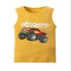AQEACARMON Baby Boys' Tank Tops Car Dinosaur 3 Pack TanksCar/Blue/Yellow 7Years view 2