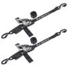 Ayaport Boat Tie Down Straps to Trailer (Stainless Steel Ratchet) 5 Feet, 4400lbs Break Strength Heavy Duty Ratchet Boats Straps, Boat Transom Trailer Accessories for Boating Safety view 1
