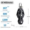 TERSMA Single/Swivel Shackle/Fiddle Plain Bearing Sailboat Block (50 Millimeter) view 4