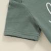 wybzd Little Brother Newborn Outfit T-Shirt Romper Top and Pants Sets Baby Coming Home Hospital Clothes Summer Clothing green 0-3 Months view 3
