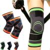 Shoyunt Hutena Rodillera Pro, Knee Compression Sleeve, Hutena Rodillera Professional Knee Brace with Pressure Strap, Knee Support for Running, Fitness (Orange,M) view 1