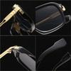 JRSMLF Sunglasses Retro Rivets Men Punk Gradient Glasses Vintage Rectangle Women Shades UV400,Black WineRed,one size view 4