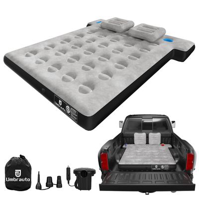 Umbrauto Truck Bed Air Mattress for 5.5-5.8ft Full Size Short Bed, Inflatable Airbed with Pump  Perfect for Autumn Camping, Road Trips, and Outdoor Use
