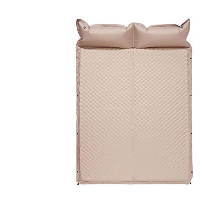 Camping Self Inflatable Mat Portable Waterproof Sleeping Pad with Pillow Foldable Sleeping Bed 5cm Thick (Double)