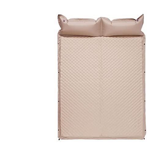 Camping Self Inflatable Mat Portable Waterproof Sleeping Pad with Pillow Foldable Sleeping Bed 5cm Thick (Double)