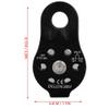 Msiud 26KN Climbing Pulley, Single Rope Pulleys Block Bearing Hole Hitch Outdoor Fixed Mountaineering Ropes Rock Rescue Aloft Work Rappelling Plate General Purpose Sheave Sports Cable Rigging view 2