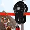Msiud 26KN Climbing Pulley, Single Rope Pulleys Block Bearing Hole Hitch Outdoor Fixed Mountaineering Ropes Rock Rescue Aloft Work Rappelling Plate General Purpose Sheave Sports Cable Rigging view 3