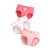 NineFit Basics 3 Pack Kids Toddler Girls Soft Solid Cotton Underwears Cute Cats Pattern Underpants Comfortable (Red, 10-12 Years) view 1
