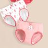 NineFit Basics 3 Pack Kids Toddler Girls Soft Solid Cotton Underwears Cute Cats Pattern Underpants Comfortable (Red, 10-12 Years) view 4