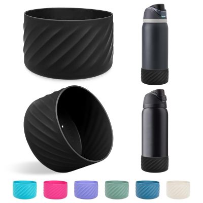 2Pcs Silicone Boot Base Sleeve for Owala Water Bottle FreeSip Twist and Flip Protective Silicone Bottom Bumper for Owala Flask Water Bottle Accessories BPA Free