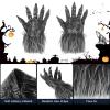 HyperFun Werewolf Costume Halloween Wolf Mask Gloves and Tails Set, Realistic Wolf Costume Cosplay Accessories Kit view 4
