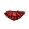 Baby Girls Solid Cotton Cake Skirt Soft Cotton Ruffle Mini Skirt with Shorts Elastic Waist iaper (Red, 18-24 Months)