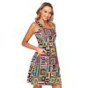 ALAZA Geometric Stylish Women Summer Dresses Casual Sleeveless Sundress with Pockets Tank Dress M Multicoloured view 2