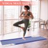 Futuregrace Yoga Towel with Corner Pockets Anchor Rope and Steering Wheel Blue Sweat Absorbent Lightweight Soft Yoga Blanket 26"x70" Hot Yoga Towels for Gym Fitness Workout view 2