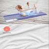 Futuregrace Yoga Towel with Corner Pockets Anchor Rope and Steering Wheel Blue Sweat Absorbent Lightweight Soft Yoga Blanket 26"x70" Hot Yoga Towels for Gym Fitness Workout view 4
